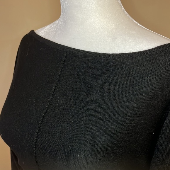 Black off the shoulder dolman sweater - Picture 4 of 5